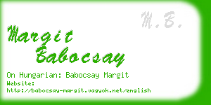 margit babocsay business card